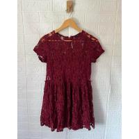 ราคา forever21 เดรสลูกไม้สีแดงเลือดหมู ซับตัวในเป็นสายเดี่ยว เพิ่มความน่ารัก (29203855211)