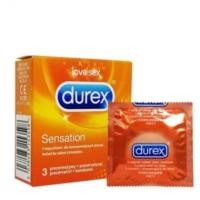 ราคา DUREX เซนเซชั่น 3ชิ้น Durex Sensation ถุงยางอนามัย ผิวไม่เรียบ มีปุ่มเยอะเพิ่มความรู้สึก ขนาด 52 มม. (56206080310)