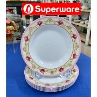 ราคา ซุปเปอร์แวร์จานทรงลึก9 นิ้ว 6ชิ้น ลายพวงชมพู ซุุปเปอร์แวร์เกรดA เมลามีน100% ตรานกเพนกวิน superware (27312624598)