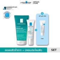 ราคา [ฟรี 1 ชิ้น] ลา โรช-โพเซย์ La Roche-Posay Effaclar Peeling Gel 50ml. + Effaclar DUO+M 7.5ml. [ฟรี! Cicaplast Baume 3ml.] (24089540157)