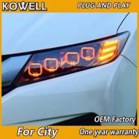 ราคา KOWELL Car Styling for Honda City Head Light 2015 2016 2017 City Headlights DRL Turn Signal Low Hig (51954423654)