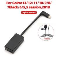 ราคา การทดแทน Mic อะแดปเตอร์สําหรับ GoPro Hero 5/5Session/6/7/8/9/10/11/12/13 สีดํา Action กล้องไมโครโฟนอุปกรณ์เสริม GoPro Mic Adapter OEM (27090715228)