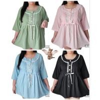 ราคา เสื้อไซส์ใหญ่ แต่งลูกไม้ อก 56-60 นิ้ว สื้อผ้าไซส์ใหญ่ผู้หญิง Plus Size เสื้อผ้าคนอ้วน (28704211319)
