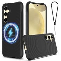 ราคา Armor Ripple Mag Case Samsung Galaxy S24 FE - Magsafe สําหรับแม่เหล็กแม่เหล็ก TPU Cover Casing Free Lanyard Rope Strap Soft Black Shock Proof HP (26871243877)