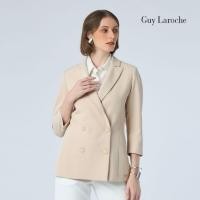 ราคา Guy Laroche woman's jacket Double B Shape up Beige แขนสามส่่วน แต่งกระดุม 4 เม็ด สีเบจ G9YDBE (56501854559)