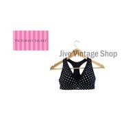 ราคา Victoria’s Secret sport bra ออกกำลังกาย / เสื้อชั้นใน size 34A สีดำลายจุดขาว แต่งตาข่าย มือสอง สภาพดีของแท้ ตู้ญี่ปุ่น (51556303803)