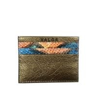 ราคา Valor Cardholder กระเป๋าใส่นามบัตรหนังแท้ แวลเลอ รุ่น VL 27 026 - สีน้ำตาล Metallic (1291990712)