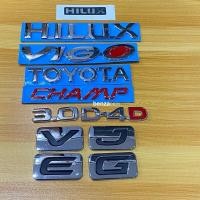ราคา โลโก้ Hilux สติ๊กเกอร์ toyota Hilux vigo Champ 3.0 D4D E V G J สีเงินชุบ ราคาต่อชิ้น (8541132492)