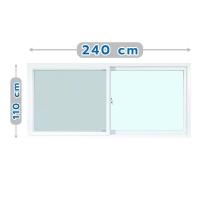 ราคา AZLE หน้าต่างบานเลื่อน UPVC S-S มุ้ง 240X110 ซม.