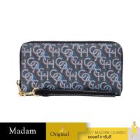 ราคา กระเป๋าคล้องมือ COACH CF521 LONG ZIP AROUND WALLET WITH SIGNATURE MONOGRAM PRINT (IMNAV) (26565516053)