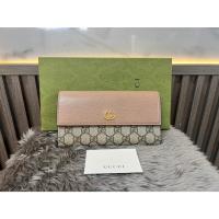 ราคา กระเป๋าตังค์ Pre Loved GUCCI GG Marmont Bi-Color Continental Wallet In Dusty Pink Leather (24842388659)