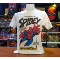 ราคา เสื้อยืดMarvel_ลิขสิทธิ์แท้ลายSpiderman.สีขาว(mvx-025)S-5XL (23257659013)
