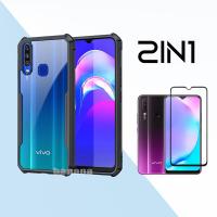 ราคา 2 in 1 VIVO 1901 1902 1906 เคสโทรศัพท์กันกระแทกพร้อมกระจกนิรภัยป้องกันหน้าจอสําหรับ VIVO 1807 1817 (54456472755)