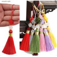 ราคา SEIZ6O Knot พู่, ลูกปัดหยกสไตล์คลาสสิก Knot จี้, พวงกุญแจรถแขวนตกแต่งโทรศัพท์จี้เครื่องประดับเลียนแบบ (47056659138)
