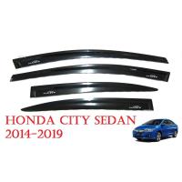 ราคา (4ชิ้น) กันสาดประตู รถยนต์ ฮอนด้า ซิตี้ ใหม่ ปี 2014-2019 สีดำ HONDA CITY Windshield กันสาด กันฝน ของแต่งซิตี้ AO (4300797489)