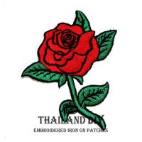 ราคา ตัวรีดติดเสื้อ ลาย ดอกกุหลาบดำแดง ดอกไม้ Red Rose Patch WOP DIY งานปักตกแต่ง ตัวรีด ติดเสื้อ กระเป๋า ยีนส์ อาร์ม น่ารัก (7941548184)
