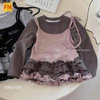 ราคา พร้อมสต็อก เวอร์ชั่นเกาหลีเสื้อผ้าเด็กสไตล์ใหม่สาวทารกเสื้อผ้าฤดูใบไม้ร่วงใหม่การ์ตูนเกาหลีปลอมสองชิ้นสลิงลูกไม้แขนยาวเสื้อยืดฐาน (44277782174)