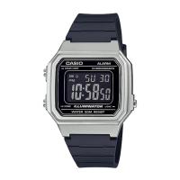 ราคา Casio Standard นาฬิกาข้อมือผู้ชาย สายเรซิ่น รุ่น W-217,W-217HM,W-217HM-7B - สีดำ-เงิน (2455403175)