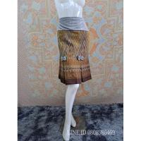 ราคา กระโปรงผ้าไทยพื้นเมืองทรงทวิท #ผ้าซิ่นสำเร็จรูปผ้าฝ้ายทรงทวิทด้านหลังใส่สม็อกยางยืด #กระโปรงผ้าไทย #กระโปรงผ้าฝ้าย (881181452)