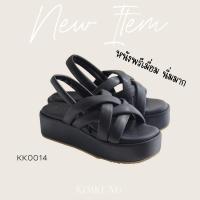 ราคา พร้อมส่งจากไทย รองเท้ารัดส้น slingback KK0014 หน้าสาน ใส่นิ่มสบาย ส้นตึก รองเท้าส้นตึก 2.3 นิ้ว (22430984658)