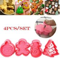ราคา ชุดเครื่องตัดคุกกี้ธีมคริสต์มาส 4 ชิ้น - แพ็คคริสต์มาส: แสตมป์ฟองดอง, เครื่องตัดขนม, ต้นคริสต์มาส/คนหิมะ/ขนมปังขิง/ตรายางไข่, ลายนูนโดยตรงและด้ามจับสปริงโหลด (51550788880)