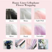 ราคา [1 แพ็ค บรรจุ 20 แผ่น] กระดาษห่อดอกไม้ Hazzy Lines โปร่งใส/เส้นแฮซซี่ Cellophane ช่อดอกไม้ห่อของขวัญของที่ระลึก Surprise diy (48606506129)