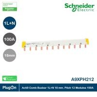 ราคา Schneider Electric Acti9 Comb Busbar 1L+N 18mm. Pitch 12 Modules 100A | A9XPH212 | PlugOn (40876438025)