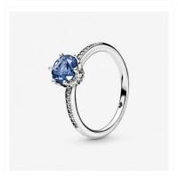 ราคา (ของแท้100%)Pandora silver ring แหวนสีน้ำเงิน (13944953581)
