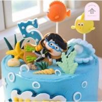 ราคา นักดำน้ำ ตุ๊กตานักดำน้ำ ตุ๊กตาแต่งเค้ก ปะการัง หอยไข่มุข สาหร่าย ปลา ปลาดาว ปู ทะเล ตกแต่งเค้ก (49656438819)