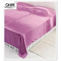 ราคา OHM ผ้าคลุมเตียง ผ้าซาตินแท้ 440 เส้น (เกรดพรีเมี่ยม) สีชมพูหวาน (904865888)