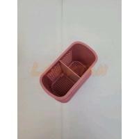 ราคา ตระกร้าใส่ช้อน แบบ 2 ช่อง พลาสติก สีขุ่น หรือ สีใส คละสี!! (7332643252)