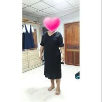 ราคา เดรสสั้นสีดำ เดรสสาวอวบ เดรสคนอ้วน ไซด์ XXL (564170811)