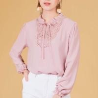 ราคา เสื้อทำงานคอจีนใส่สบายผ้าชีฟอง แขนยาว สไตล์ เสื้อทำงาน ผ้าสวมใส่สบาย(Milky brand) (9141547876)
