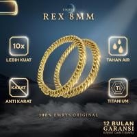 ราคา ซื้อ 1 ฟรี 1 ของขวัญ Emrys สร้อยข้อมือพรีเมี่ยม REX 8 มม. สร้อยข้อมือโซ่ไทเทเนียมสําหรับผู้ชายและผู้หญิง (27372512271)