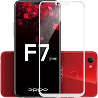 ราคา กระจกนิรภัย ฟิล์มกันรอย เต็มจอ เก็บขอบ แนบสนิท OPPO F7 สีขาว (4351945607)