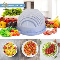 ราคา [GOOY] 1PC สลัดผักตัดชาม Chopper สําหรับผัก SliceCut สลัดผลไม้ครัวเครื่องมือ Accessorie Gadgets ครัวรายการ TH (45357471831)