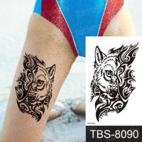 ราคา ชุดสติ๊กเกอร์ Temporary Tattoo ลายเสือหมอบ, มังกร, และนกฮูก สำหรับผู้หญิง ทนน้ำและสวยงาม (47358196185)