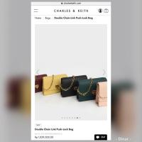 ราคา READY DOUBLE CHAIN LINK PUSH LOCK CHARLES&KEITH ต้นฉบับ (7586277303)
