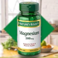 ราคา ✅พร้อมส่ง แมกนีเซียม 500 mgNature’s Bounty, Magnesium, Supports Bone and Muscle Health, 500 mg, 100 Tablets (29204618597)