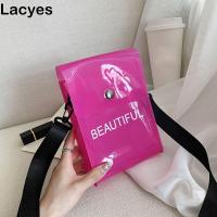 ราคา LACYES กระเป๋า Messenger โปร่งใสกระเป๋าโทรศัพท์มือถือกระเป๋าใส่เหรียญ PVC ฤดูร้อนสุภาพสตรี Flap Bag กระเป๋าสะพายไหล่เดี่ยว (53807364354)