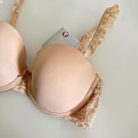 ราคา ชุดชั้นใน Morgan ลายลูกไม้ สีครีม ของแท้ ไซส์70C. Morgan Sexy beige Bra Size70C. License100% (24773200635)