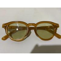 ราคา แว่นตาวินเทจ กรองแสง uv มือสอง สีส้มเหลือง ขับผิว (44017494548)