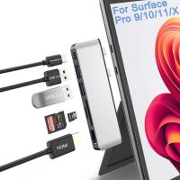 ราคา Surface Pro 12/11/10/X/9/8/7+/7/6/5 Hub Docking Station Adapter HDMI 4K USB3.0 สําหรับ Microsoft Surface (41004357154)