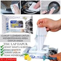 ราคา 30PCS WET KITCHEN TISSUE PRACTICAL OIL CLEANER WET KITCHEN WIPE CLOTH STOVE MULTIPURPOSE TISSUE (28709953063)