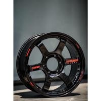 ราคา ล้อแม็กซ์ TE37 ก้านยก 8.5 R18/6H139.7 สีดำเงาหยอดแดง (4วง) ฟรีจุ๊บลม (40976482001)
