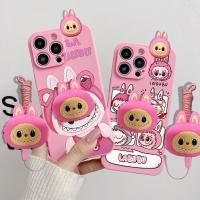ราคา Samsung Galaxy S8 S8 Plus S9 S6 Edge S6 Edge Plus S7 S9 Plus S10 S10 Plus S5 S6 S7 Edge S10E น่ารักการ์ตูน Labubu เคสโทรศัพท์ฝาครอบโทรศัพท์พร้อมขาตั้งตุ๊กตาและเชือกเส้นเล็ก (50558871489)