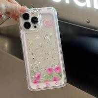 ราคา เคสโทรศัพท์มือถือ แบบใส ลายดอกไม้สีชมพู สําหรับ iPhone 11 11promax 12 12Pro 12promax 13 14 13Pro 13promax 14plus 14Pro 14promax 13Pro (23843525852)