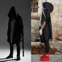 ราคา ❤️ Hip Hop ผู้ชาย Hoodie Black Gothic Streetwear Alan Walker Cardigan เสื้อกันหนาว ❤️ (29029727211)