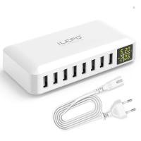 ราคา 8 พอร์ตสมาร์ท USB Charger 50W 8A Multi Port USB Hub พร้อมจอแสดงผล LCD Fast Charging Wall Charger Power Adapter พร้อมสายไฟยาว 4 ฟุต (28502024224)