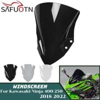 ราคา Ninja400 Ninja250 Windshield Windscreen For Kawasaki Ninja 400 250 2018-2024 Motorcycle Wind Screen (54706311335)